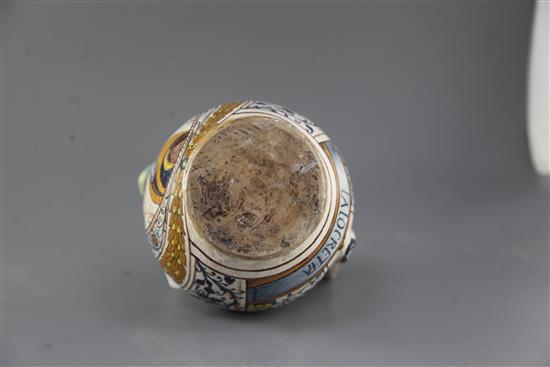 A Deruta maiolica wet drug Laboeretia, 16th century or later, height 23cm